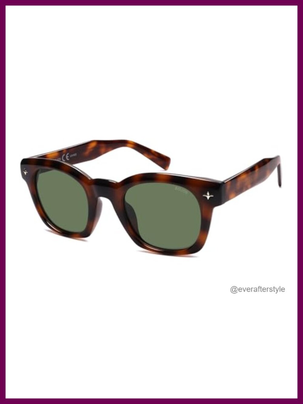SOJOS Retro Polarized Square Sunglasses UV400 TR90 Frame Full Frame